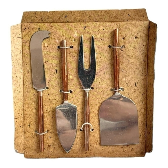New Cheese Cutters Stainless Steel Cheese Knives Set of 4 Cheese Knife Set - Picture 2 of 2